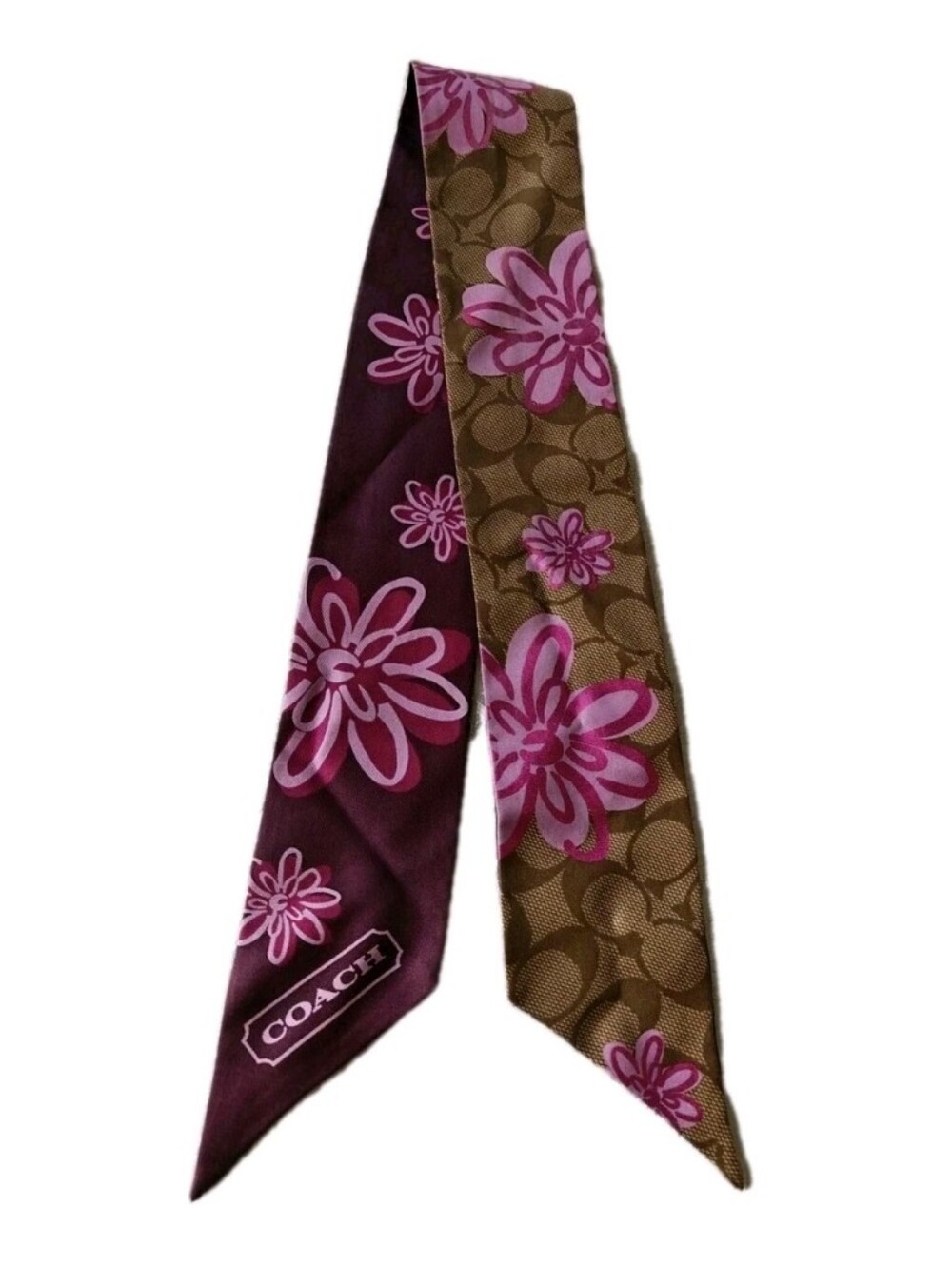 Coach Signature Floral Skinny Scarf